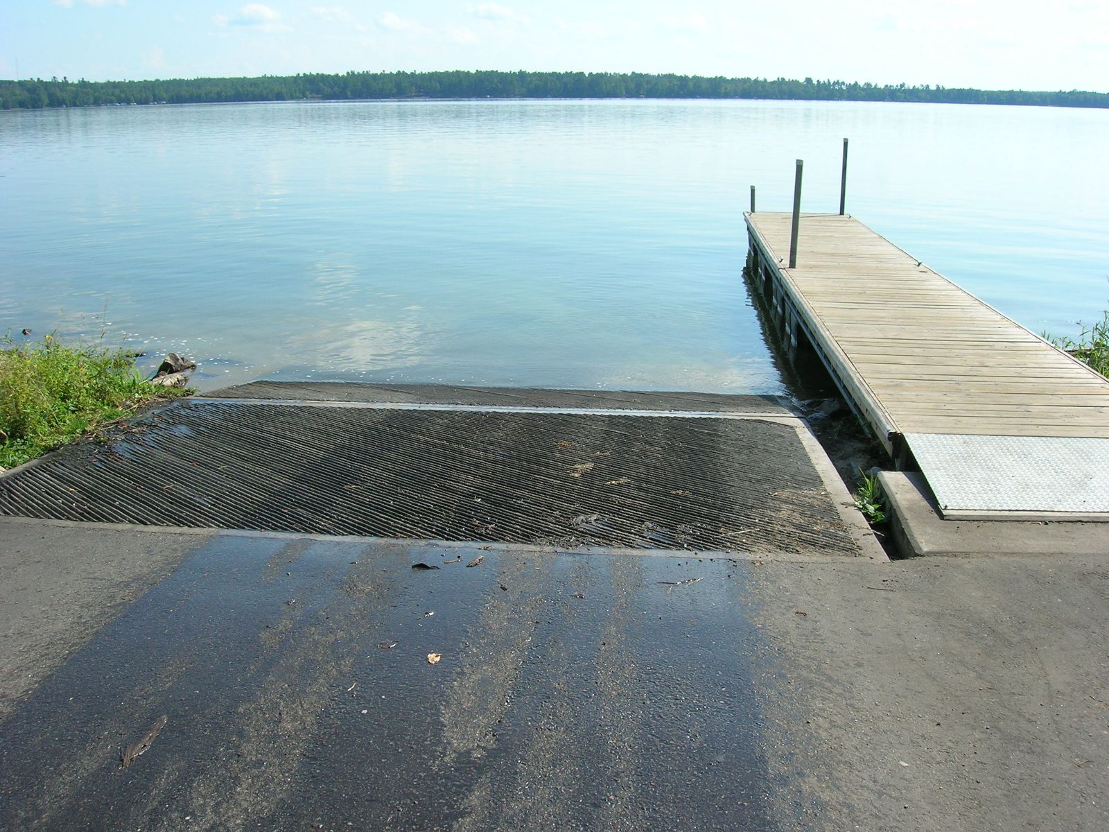 Boat landing and courtesy pier partially funded by the RFAP program